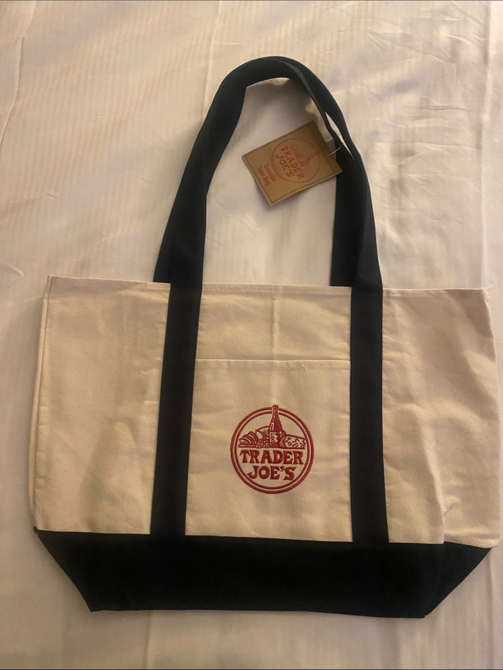 Trader Joes Canvas Tote Bag New With Tags